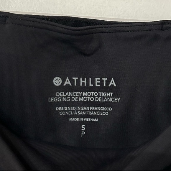 Athleta Delancey‎ Moto High Rise Tight in Black S - Picture 8 of 9